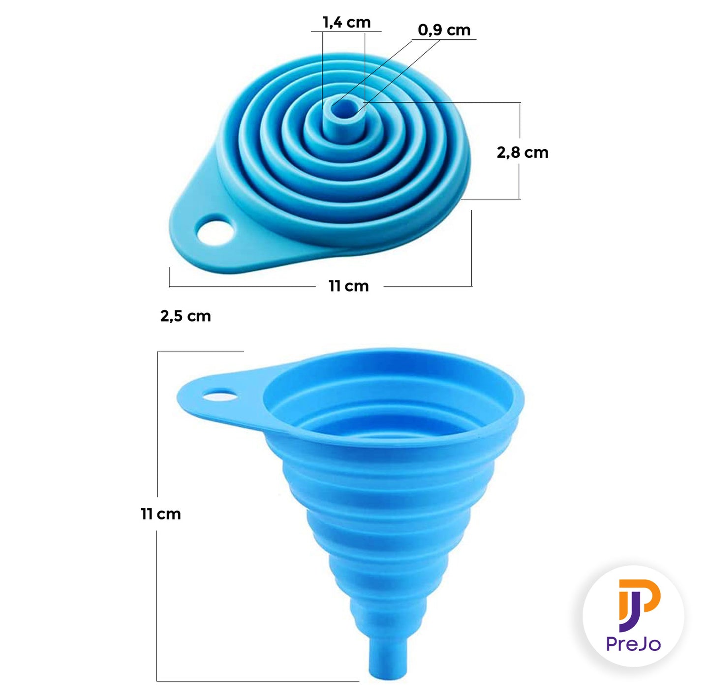 Imbuto pieghevole in silicone