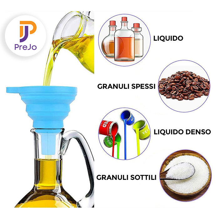 Imbuto pieghevole in silicone
